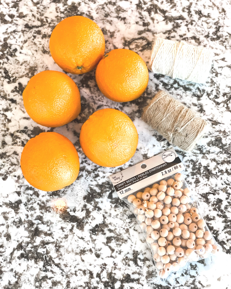 Dried Orange garland supply list